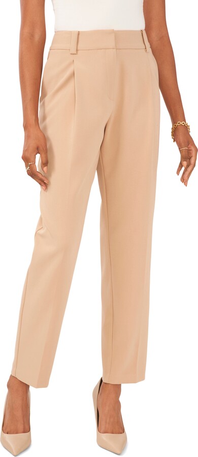 Camel Straight Leg Trousers | ShopStyle
