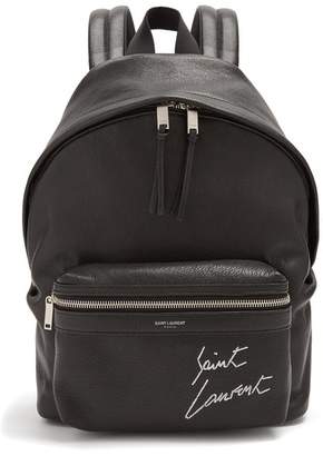 Saint Laurent City mini leather backpack