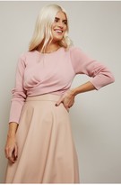 Thumbnail for your product : Little Mistress Ethos Pink Ribbed Cross-Front Top