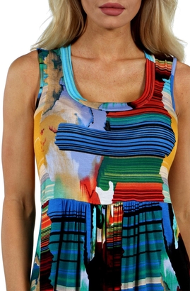 24/7 Comfort Apparel Watercolor Shift Dress