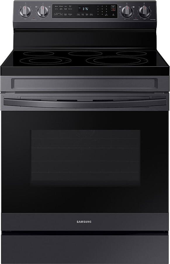 Samsung 6.3 cu. ft. Smart Freestanding Electric Range with No-Preheat Air Fry & Convection in Black Stainless Steel(NE63A6511SG/AA)