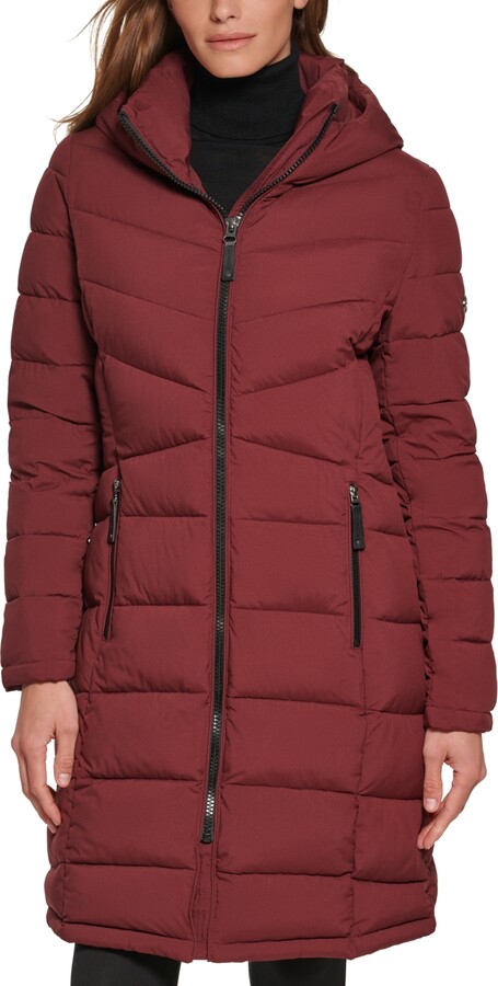 Calvin Klein Women's Hooded Stretch Puffer Coat, Created for Macy's -  ShopStyle
