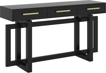 Latitude Run 57-Inch Console Table, Minimalist Style Extra Long Entryway Table Sofa Table With Three Drawers & Sturdy Construction