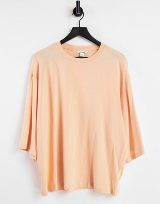 Monki Billa organic cotton oversize t-shirt in peach