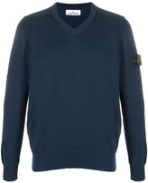 Thumbnail for your product : Stone Island compass badge V-neck pullover