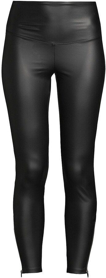 Stretch and Shine Faux Leather Shaping Legging