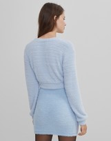 Thumbnail for your product : Bershka coordinating cuddly mini skirt in light blue