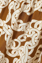 Thumbnail for your product : Diane von Furstenberg Asymmetric Printed Silk Crepe De Chine Dress