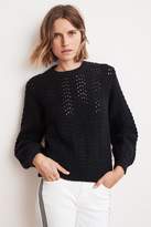 Thumbnail for your product : Velvet by Graham & Spencer CERSEI LACE STITCH PUFF SLEEVE SWEATER