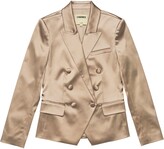 Thumbnail for your product : L'Agence Kenzie Satin Double Breasted Blazer
