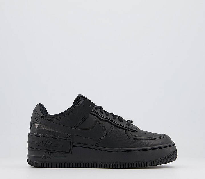 Nike Air Force 1 Shadow Trainers Black 