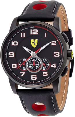 Ferrari 0830059 44mm Stainless Steel Case Leather Mineral Men's Watch