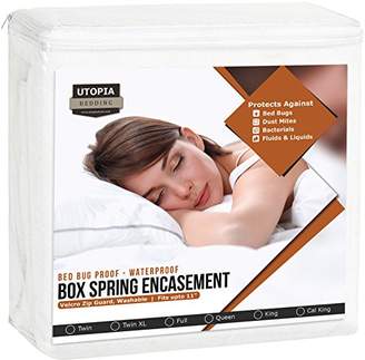Utopia Bedding Premium Bed Bug Proof Box Spring Encasement - Waterproof Zippered Box Spring Cover - Ultimate Protection Against Insects