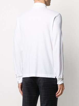 Zanone Point-Collar Long Sleeved Polo Shirt