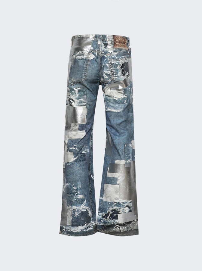 Acne Studios Printed Jeans Mid Blue
