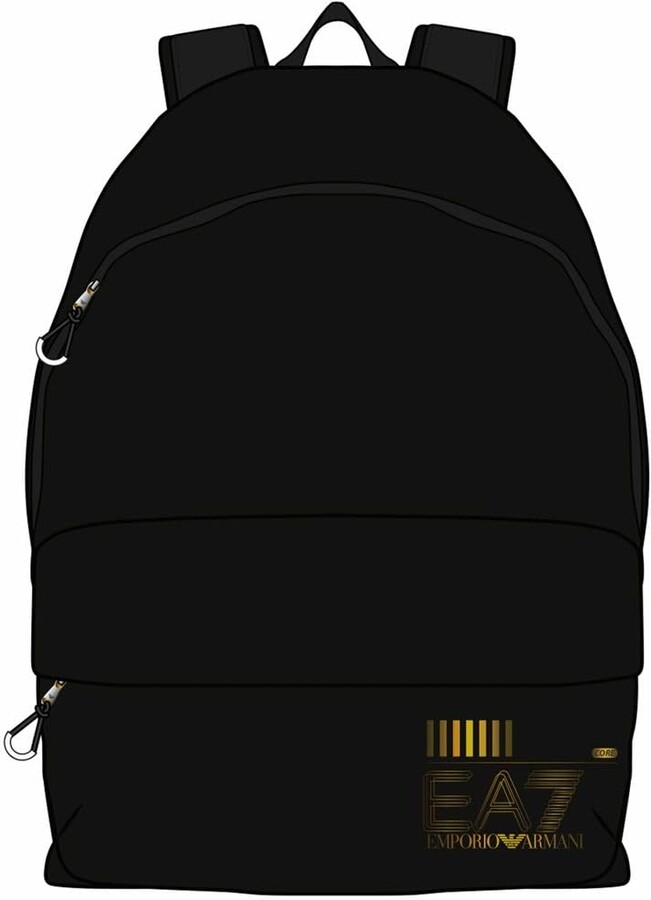 Emporio Armani EA7 men backpack black gold logo ShopStyle
