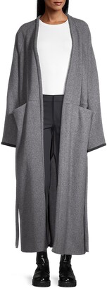 Kassl Editions Wool & Cashmere Long Wrap Coat