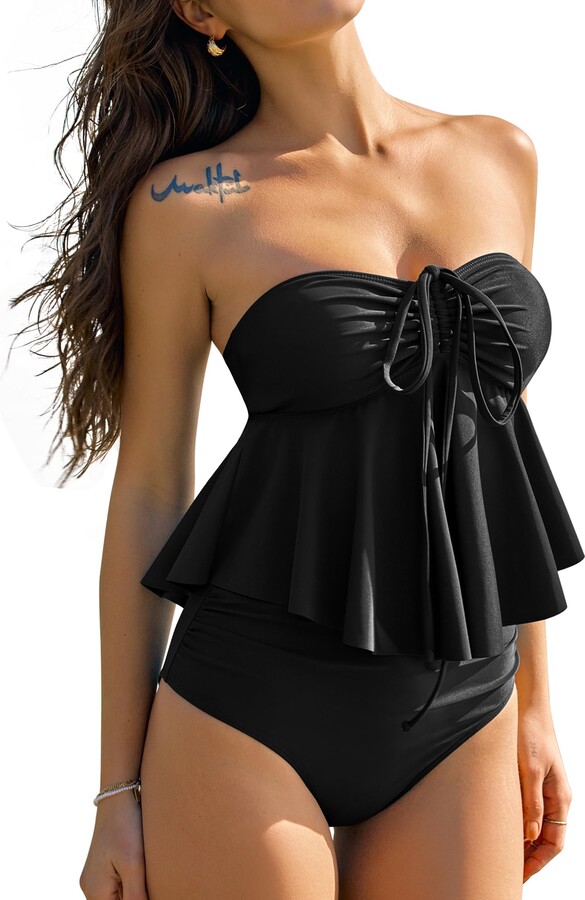 Bandeau Tankini Swimwear ShopStyle UK