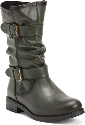 Leather Noelle Mid Shaft Boots for Women | Leather/Man-Made Sole