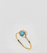 Thumbnail for your product : ASOS Design Gold Plated Sterling Silver Eye Ring