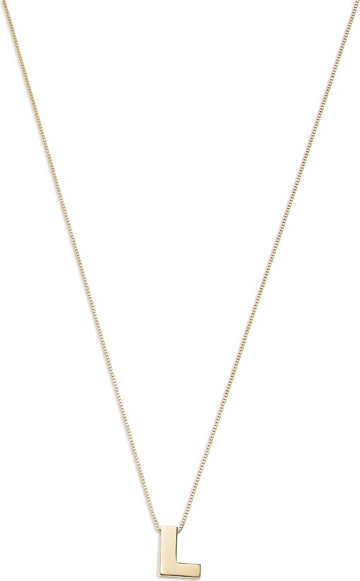 Bloomingdale's Fine Collection Initial Pendant Necklace in 14K Yellow Gold 16
