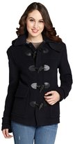 Thumbnail for your product : Burberry navy toggle front wool coat
