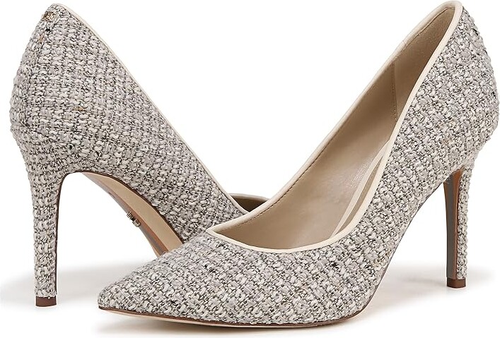 Sam Edelman Hazel Women's Shoes Ivory Boucle : 8 M Leather/Synthetic/Textile