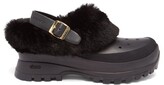 Thumbnail for your product : Stella McCartney Trace Faux-leather Slingback Clogs - Black