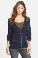Thumbnail for your product : Lucky Brand 'Carmine' Open Weave Cardigan (Online Only)
