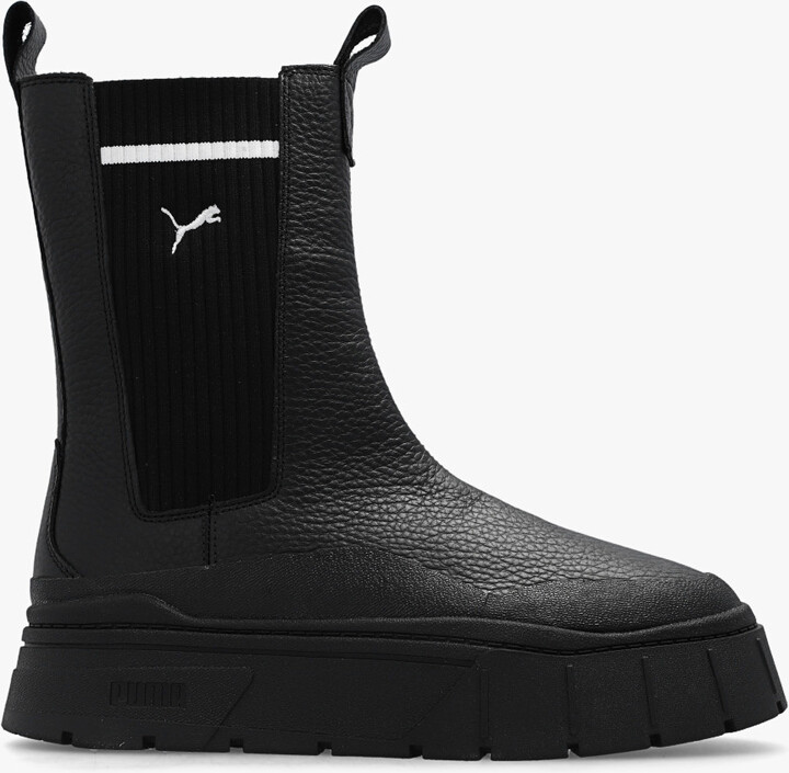 Puma 'Mayze Stack Chelsea Casual Wns' Boots - Black - ShopStyle