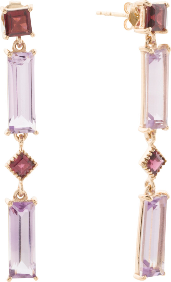 Hirajule Made In India 14kt Gold Multi-gemstone Deco Dangle