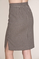Thumbnail for your product : Corey Lynn Calter Doris Houndstooth Pencil Skirt in Black/Brown