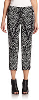 Thumbnail for your product : Haute Hippie Zebra-Print Slim Shady Silk Pants