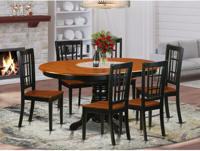 Charlton Home Dufferin Butterfly Leaf Solid Wood Dining Set
