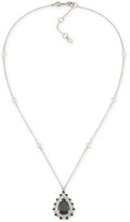 Thumbnail for your product : Carolee Silver-Tone Blue Crystal Teardrop Pendant Necklace