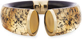 Thumbnail for your product : Alexis Bittar Mirror Crescent Hinge Bangle, Golden
