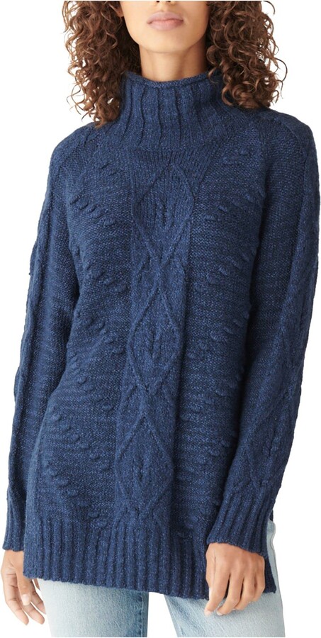 blue tunic sweater