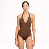 Thumbnail for your product : J.Crew Italian matte deep V-neck one-piece swimsuit