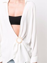Thumbnail for your product : PQ Swim V-neck draped blouse