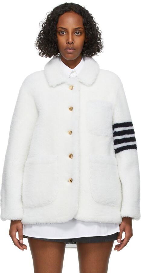 thom browne white jacket