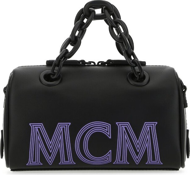 MCM Calfskin Small Essential Boston Bag Pink 1200005