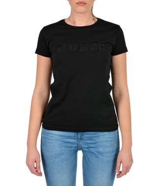GUESS Black Women's T-shirts | Shop the world's largest collection 