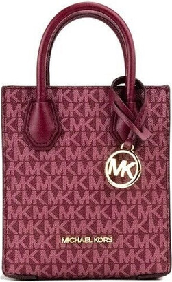Michael Kors Mercer Large Convertible Pink Saffiano Leather Tote Shoulde Bag