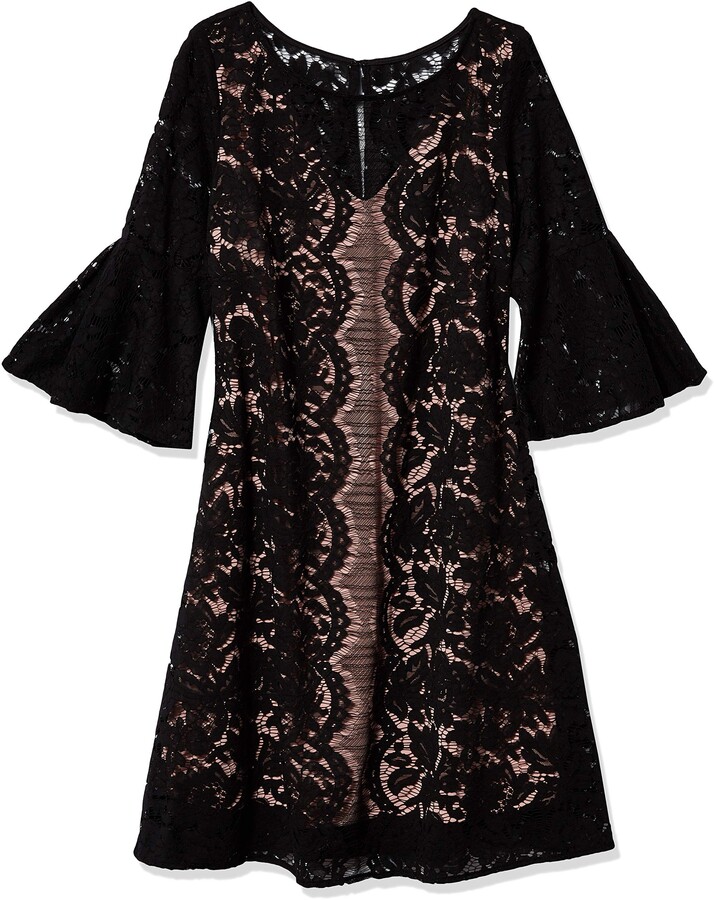 Julian Taylor Womens Sleeveless All Over Lace Dress