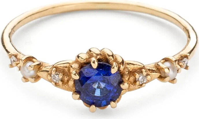 Sofia Zakia 14kt yellow gold Clara's Dream sapphire and diamond ring