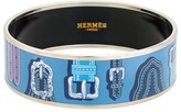 Thumbnail for your product : Hermes Palladium Plated Belt L' Encre Painted Enamel Bangle (Authentic Pre- Owned)