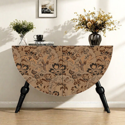 Semicircular Entryway Storage Accent Cabinet