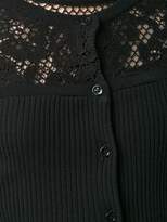 Thumbnail for your product : Moschino lace detail button cardigan