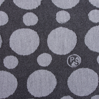 Paul Smith Women's Black Spot And Stripe Wool Scarf
