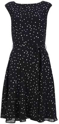 Wallis Black Star Print Fit and Flare Dress